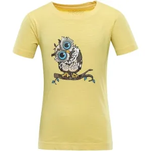 NAX JULEO Detské bavlnené tričko, žltá, veľkosť 128-134