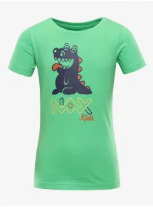 NAX LIEVRO Detské bavlnené tričko, zelená, veľkosť 116-122