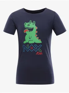 NAX LIEVRO Detské bavlnené tričko, tmavo modrá, veľkosť 140-146