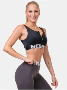 Nebbia Smart Zip Front Sports Bra Black M Fitness bielizeň