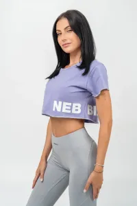 Nebbia Oversized Crop Top Powerhouse Light Purple XS Fitness tričko