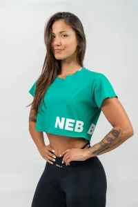 NEBBIA Dámske tričko Crop Top Powerhouse Green  MM