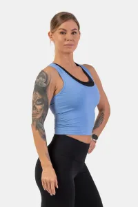 Nebbia Sporty Slim-Fit Crop Tank Top Light Blue L Fitness tričko