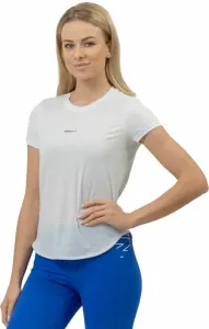 Nebbia FIT Activewear T-shirt “Airy” with Reflective Logo White L Fitness tričko
