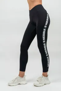 Nebbia High Waisted Side Stripe Leggings Iconic Black L Fitness nohavice