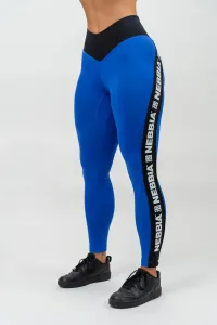Nebbia High Waisted Side Stripe Leggings Iconic Blue S Fitness nohavice