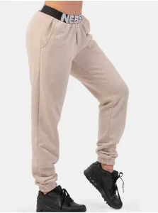 Nebbia Iconic Mid-Waist Sweatpants Cream S Fitness nohavice