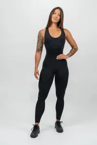 Nebbia One-Piece Workout Jumpsuit Gym Rat Black L Fitness nohavice
