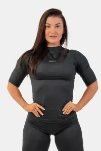 Nebbia Python SnakeSkin Mid Sleeve T-Shirt Black M Fitness tričko