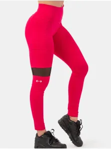 Nebbia Sporty Smart Pocket High-Waist Leggings Pink L Fitness nohavice