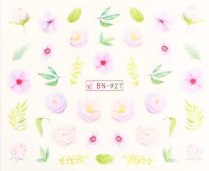 Vodonálepky s motívmi kvetov BN-927