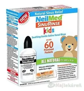 NeilMed SINUS RINSE Kids fľaška + vrecúška 60 kusov, na hygienu nosa, 1 set