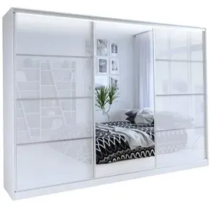 Nejlevnější nábytek Litolaris 280 so zrkadlom, biely lesk