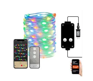 Svetelná reťaz  NEO LITE Smart vianočné LED osvetlenie - reťaz 16m, RGB, WiFi, TUYA (07736L)
