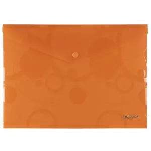 Obálka listová kabelka A4 Neo colori PP s cvokom oranžová