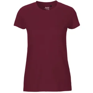 Neutral Dámske tričko Fit z organickej Fairtrade bavlny - Bordeaux | XS