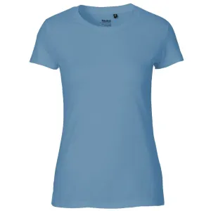 Neutral Dámske tričko Fit z organickej Fairtrade bavlny - Dusty indigo | S