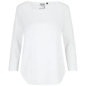 Neutral Dámske tričko s 3/4 rukávmi z organickej Fairtrade bavlny - Biela | M