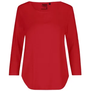Neutral Dámske tričko s 3/4 rukávmi z organickej Fairtrade bavlny - Červená | XS