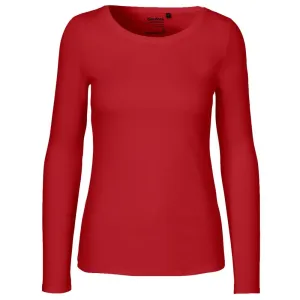 Neutral Dámske tričko s dlhým rukávom z organickej Fairtrade bavlny - Červená | L