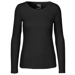 Neutral Dámske tričko s dlhým rukávom z organickej Fairtrade bavlny - Čierna | M