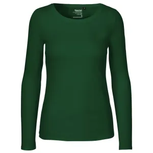 Neutral Dámske tričko s dlhým rukávom z organickej Fairtrade bavlny - Fľaškovo zelená | XS