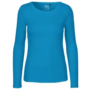Neutral Dámske tričko s dlhým rukávom z organickej Fairtrade bavlny - Zafírová modrá | L