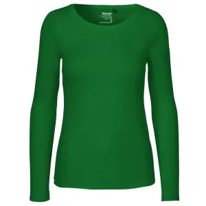 Neutral Dámske tričko s dlhým rukávom z organickej Fairtrade bavlny - Zelená | L