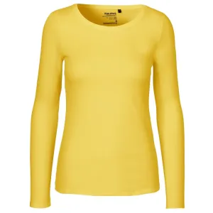 Neutral Dámske tričko s dlhým rukávom z organickej Fairtrade bavlny - Žltá | L