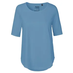 Neutral Dámske tričko s polovičným rukávom z organickej Fairtrade bavlny - Dusty indigo | XS