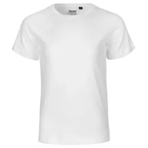 Neutral Detské tričko s krátkym rukávom z organickej Fairtrade bavlny - Biela | 128/134