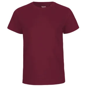 Neutral Detské tričko s krátkym rukávom z organickej Fairtrade bavlny - Bordeaux | 104/110 #5324525