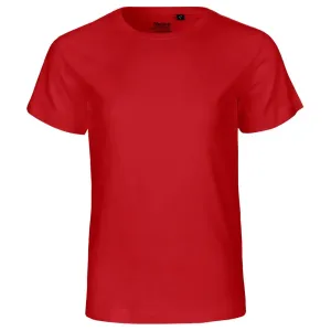 Neutral Detské tričko s krátkym rukávom z organickej Fairtrade bavlny - Červená | 104/110