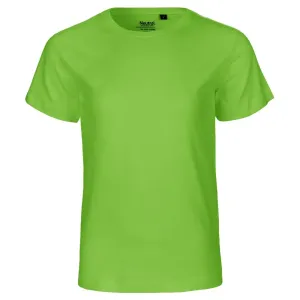 Neutral Detské tričko s krátkym rukávom z organickej Fairtrade bavlny - Limetková | 104/110