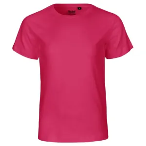 Neutral Detské tričko s krátkym rukávom z organickej Fairtrade bavlny - Ružová | 104/110