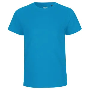Neutral Detské tričko s krátkym rukávom z organickej Fairtrade bavlny - Zafírová modrá | 104/110