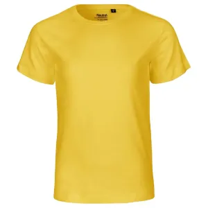Neutral Detské tričko s krátkym rukávom z organickej Fairtrade bavlny - Žltá | 104/110