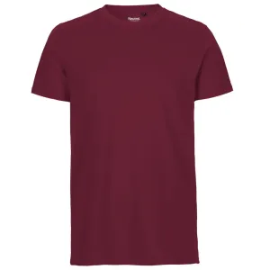 Neutral Pánske tričko Fit z organickej Fairtrade bavlny - Bordeaux | XXXL