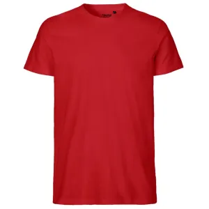 Neutral Pánske tričko Fit z organickej Fairtrade bavlny - Červená | S