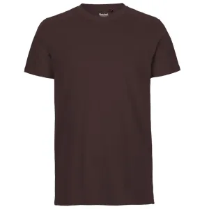 Neutral Pánske tričko Fit z organickej Fairtrade bavlny - Hnedá | S