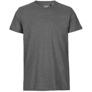 Neutral Pánske tričko Fit z organickej Fairtrade bavlny - Tmavý melír | L
