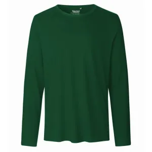 Neutral Pánske tričko s dlhým rukávom z organickej Fairtrade bavlny - Fľaškovo zelená | S