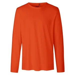 Neutral Pánske tričko s dlhým rukávom z organickej Fairtrade bavlny - Oranžová | L