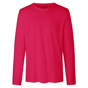 Neutral Pánske tričko s dlhým rukávom z organickej Fairtrade bavlny - Ružová | XXL #5324773