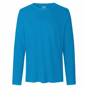 Neutral Pánske tričko s dlhým rukávom z organickej Fairtrade bavlny - Zafírová modrá | L