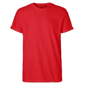 Neutral Pánske tričko s ohrnutými rukávmi z organickej Fairtrade bavlny - Červená | L #5324615