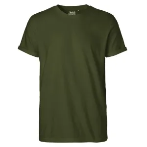 Neutral Pánske tričko s ohrnutými rukávmi z organickej Fairtrade bavlny - Military | L