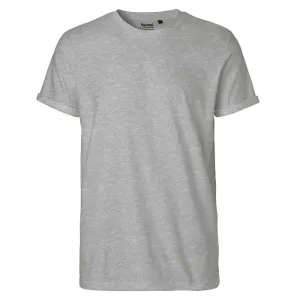 Neutral Pánske tričko s ohrnutými rukávmi z organickej Fairtrade bavlny - Športovo šedá | L