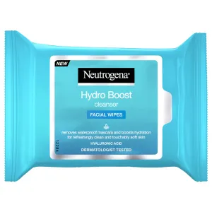 Neutrogena Hydro Boost Clenaser Facial Wipes 25 ks čistiace obrúsky unisex na zmiešanú pleť; na dehydratovanu pleť