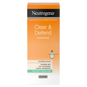 Neutrogena Clear & Defend Moisturizer 50 ml denný pleťový krém unisex na veľmi suchú pleť; na problematickú pleť s akné